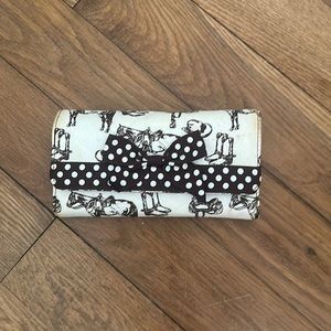 Vivary wallet/ clutch horse / equine detail polka dot bow